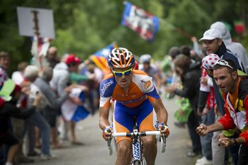 Luis Leon Sanchéz durante la etapa. (Lionel BONAVENTURE / AFP)