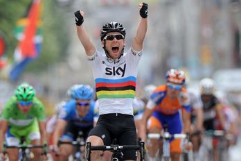 Cavendish celebra la victoria. (AFP)