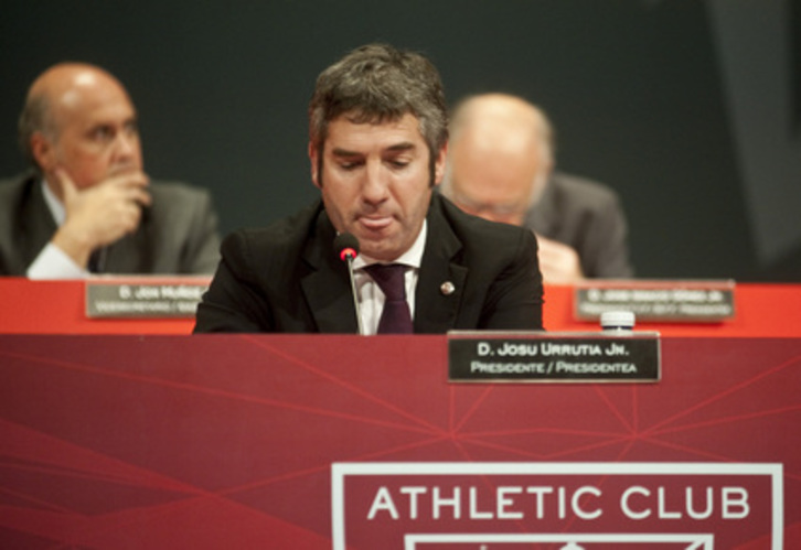El presidente del Athletic, Josu Urrutia. (Jon HERNAEZ/ARGAZKI PRESS)