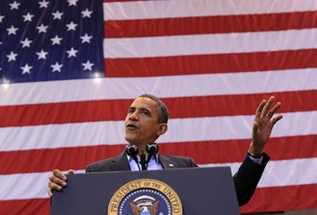 El presidente de EEUU y candidato a la reelección, Barack Obama, durante un acto en Ohio. (Jewel SAMAD/AFP PHOTO)