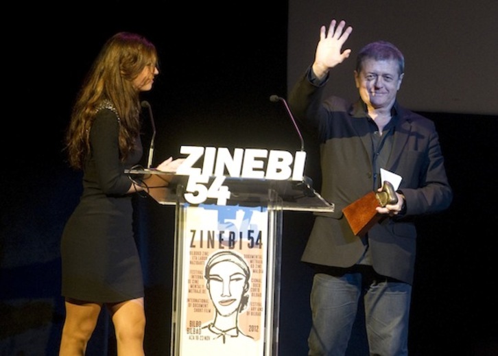 El director Patrice Chéreau ha sido galardonado con el Mikeldi de Oro. (Monika DEL VALLE/ARGAZKI PRESS)