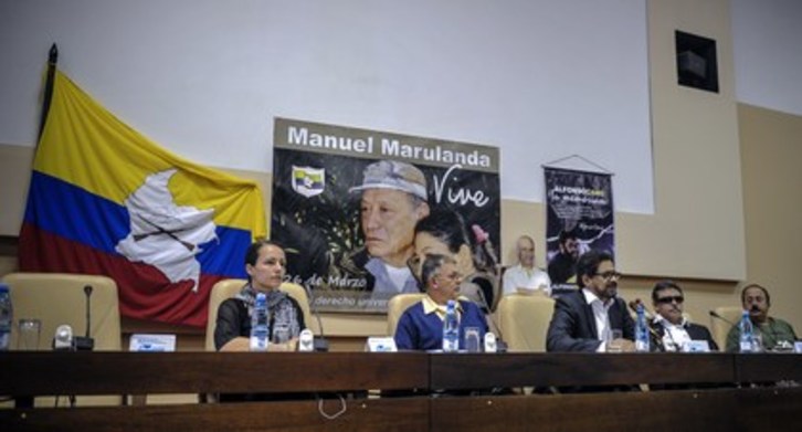 Guerrilleros de las FARC han comparecido para valorar el primer tramo de negociación llevado a cabo en La Habana