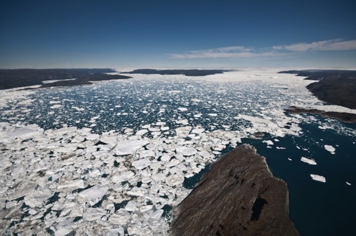 Imagen del deshielo en Groenlandia. (Ian JOUGHIN/AFP PHOTO)