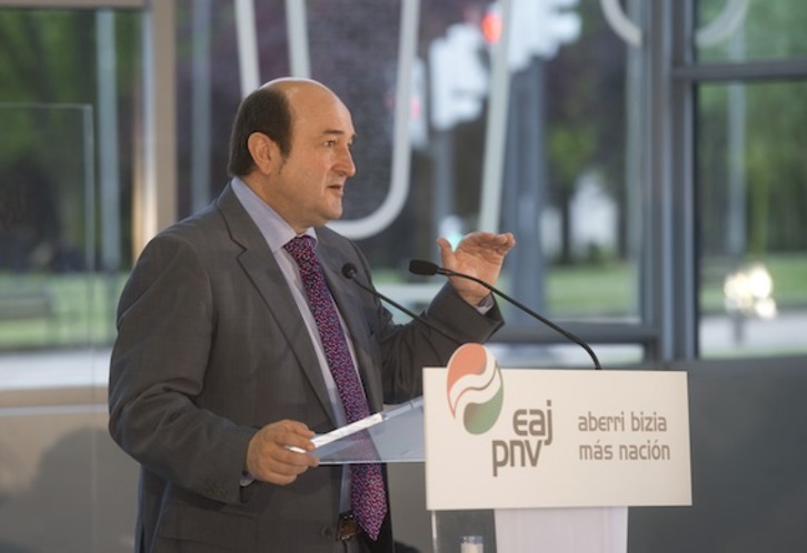 El presidente del EBB del PNV, Andoni Ortuzar. (Luis JAUREGIALTZO/ARGAZKI PRESS)