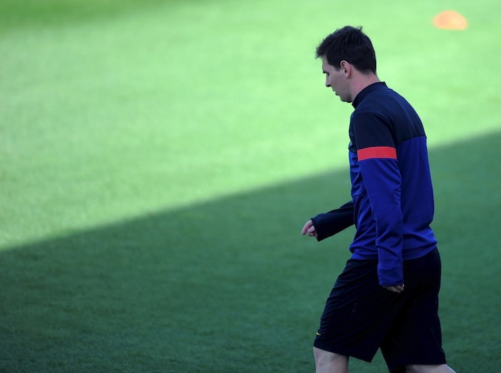 La figura de Messi se antoja clave para la remontada. (Lluis GENE/AFP)