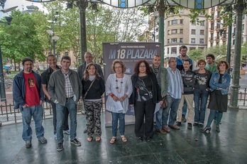 Representantes de los partidos que apoyan la iniciativa, hoy en Donostia. (Gorka RUBIO/ARGAZKI PRESS)