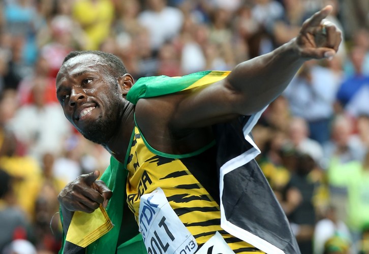 Usain Bolt celebra una de sus victorias. (Franck FIFE / AFP)