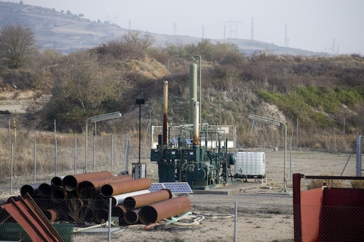 Un pozo de fracking en Subijana, Araba. (Raúl BOGAJO/ARGAZKI PRESS)
