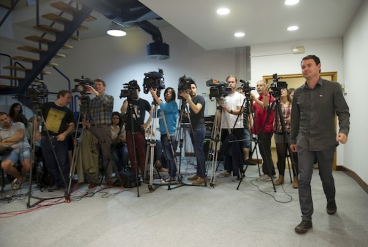 El coordinador de Sortu y parlamentario de EH Bildu, Hasier Arraiz. (Juan Carlos RUIZ/ARGAZKI PRESS)