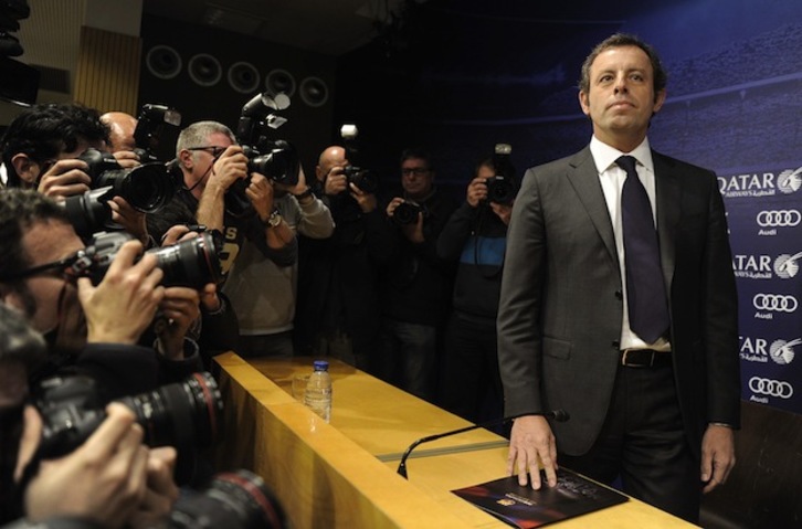 Sandro Rosell, expresidente del FC Barcelona. (Josep LAGO/AFP PHOTO)