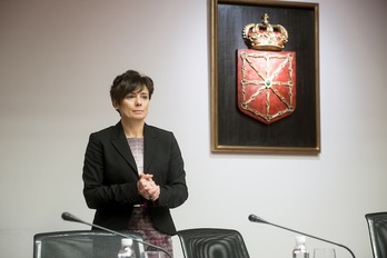 Idoia Nieves, durante su comparecencia en el Parlamento de Nafarroa. (Iñigo URIZ/ARGAZKI PRESS)