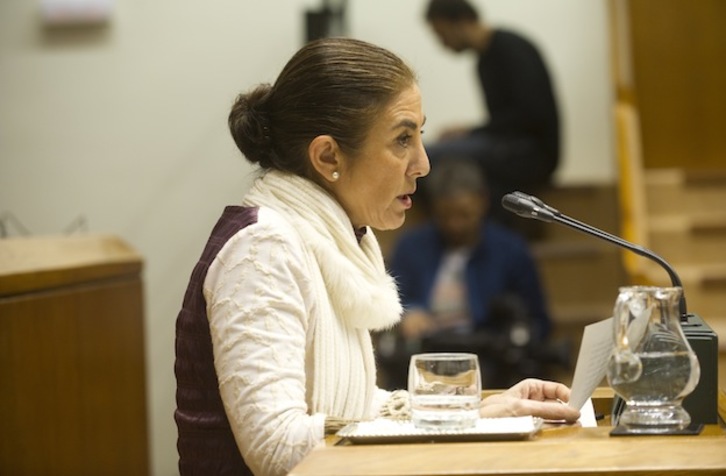 La consejera Cristina Uriarte, en una comparecencia parlamentaria. (Raúl BOGAJO / ARGAZKI PRESS)