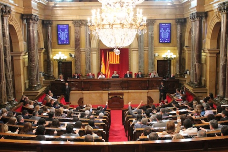 El hemiciclo del Parlament de Catalunya, en una imagen de archivo. (PARLAMENT)