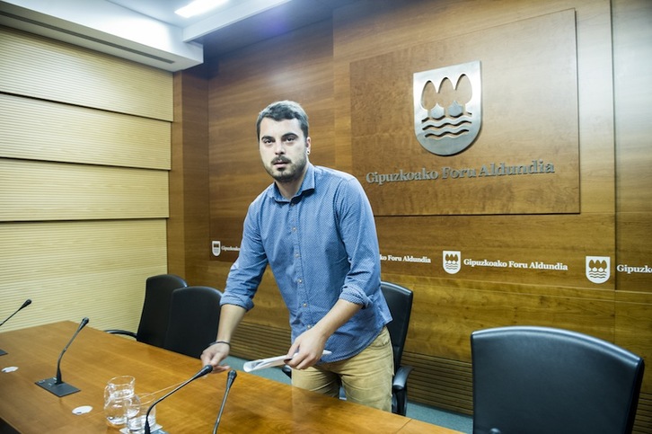 Ander Rodríguez, diputado foral de Política Social de Gipuzkoa. (Gorka RUBIO/ARGAZKI PRESS)
