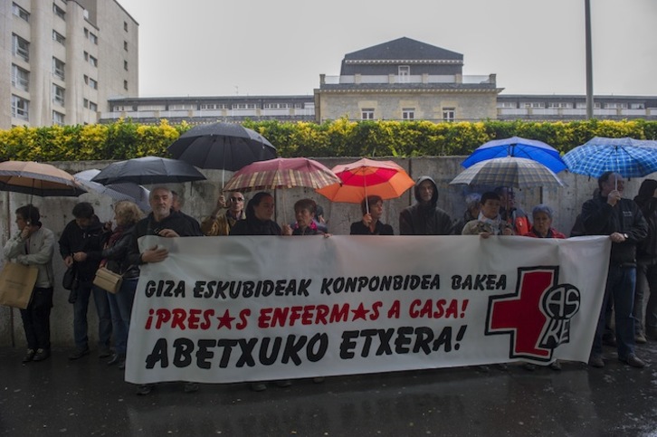 Movilización para reclamar la libertad de López de Abetxuko, en mayo. (Juanan RUIZ/ARGAZKI PRESS)