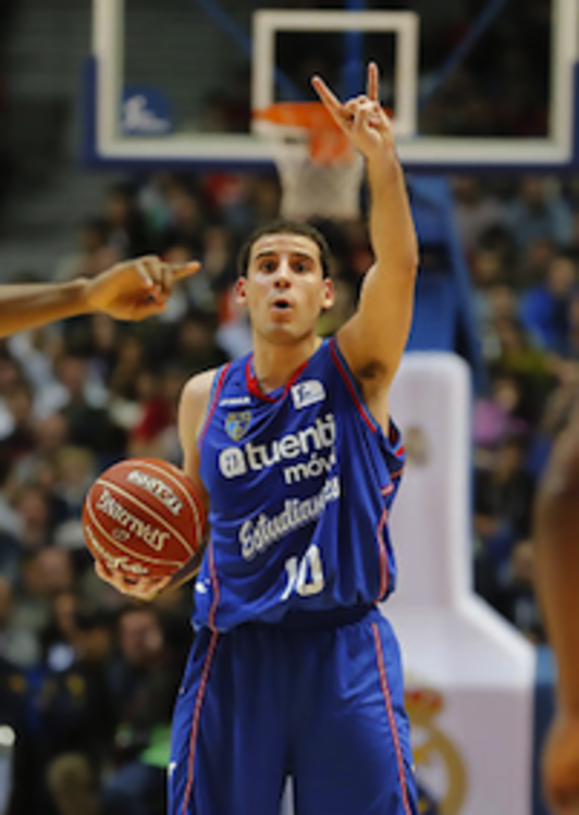 Quino Colom, durante un partido de la pasada temporada. (Bilbao Basket)