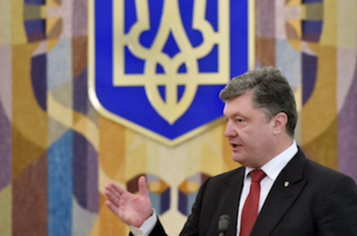 El presidente de Ucrania, Petró Poroshenko, en una reciente comparecencia. (Sergei SUPINSKY / AFP) 