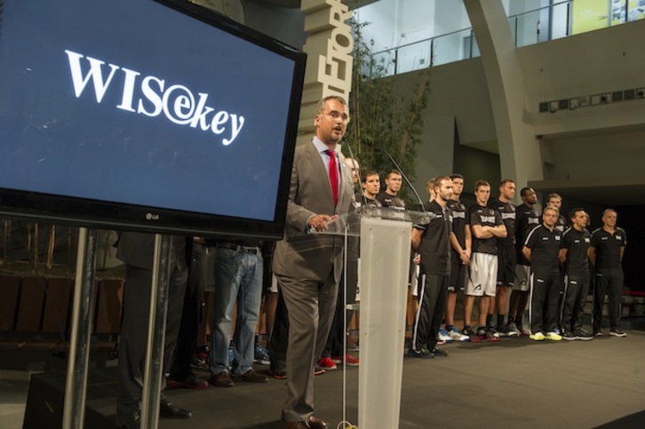 Presentación de WIS@key como patrocinador de Bilbao Basket. (Monika DEL VALLE / ARGAZKI PRESS)