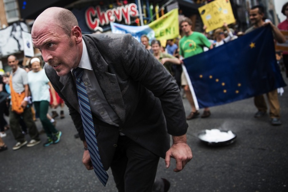 New Yorkeko manifestazioaren irudi bat. ( Andrew Burton / AFP)