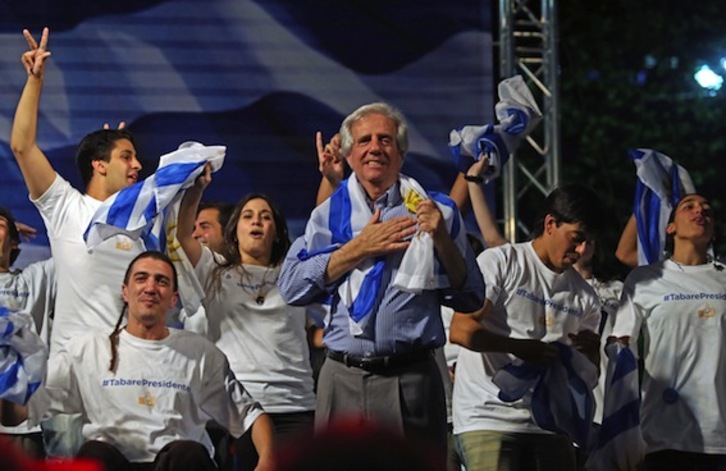 El candidato presidencial del Frente Amplio, Tabaré Vázquez. (Pablo BIELLI/AFP PHOTO)