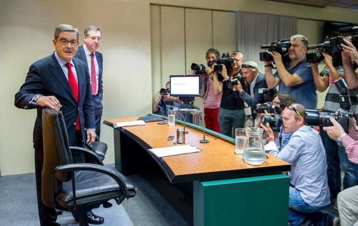Mario Fernández, el día que apuntó la posibilidad de que Kutxabank salga a Bolsa. (ARGAZKI PRESS)