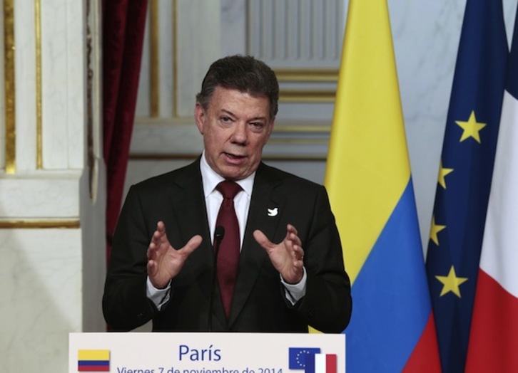 El presidente colombiano, Juan Manuel Santos. (Joel SAGET/AFP PHOTO)