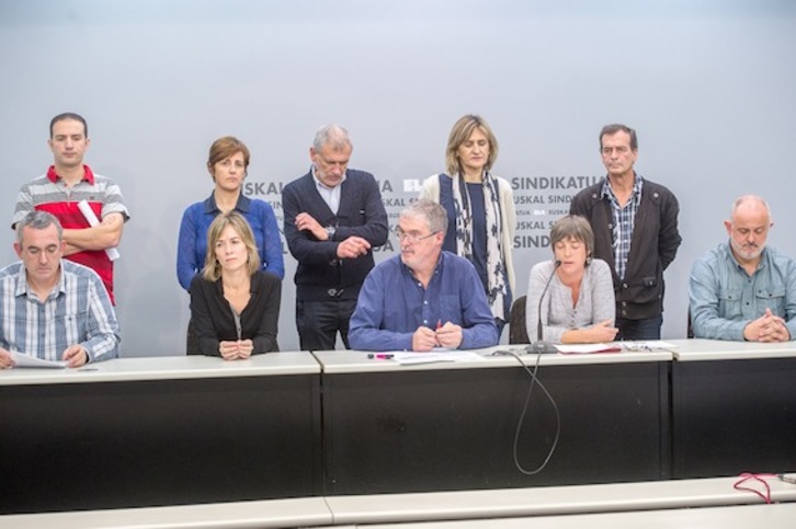 Comparecencia ante la prensa del comité ejecutivo de ELA. (ARGAZKI PRESS)