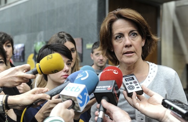 Yolanda Barcina, asteartean, Parlamentuan. (Jagoba MANTEROLA/ARGAZKI PRESS)