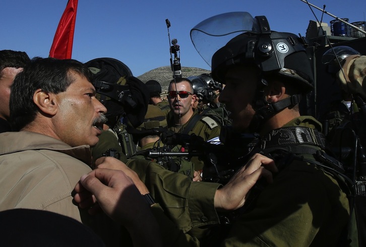 Imagen de la protesta en la que ha fallecido Abu Ein. (Abbas Momani / AFP)