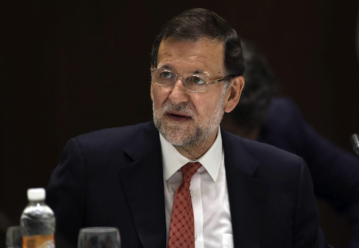 Mariano Rajoy, durante una reciente comparecencia. (Alfredo ESTRELLA / AFP)
