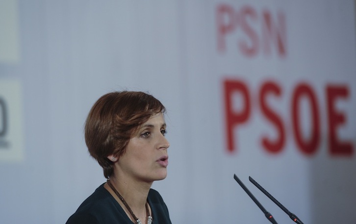 La secretaria general del PSN, María Chivite, en una comparecencia anterior. (Jagoba MANTEROLA / ARGAZKI PRESS)