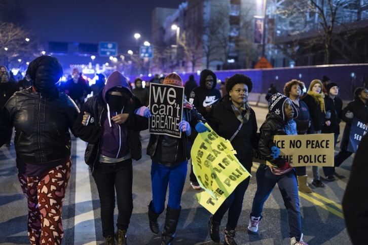 Protesta en Cleveland contra la violencia policial. (Angelo MERENDINO/AFP) 
