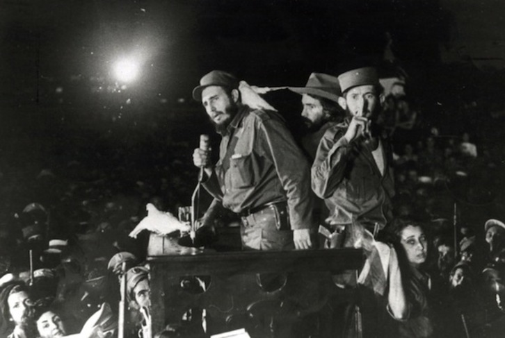 Discurso de Fidel Castro en el Campamento de Columbia, el 8 de enero de 1959. (EFE)