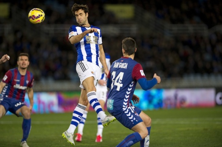 Xabi Prieto, autor del único gol del encuentro. (Juan Carlos RUIZ/ARGAZKI PRESS)