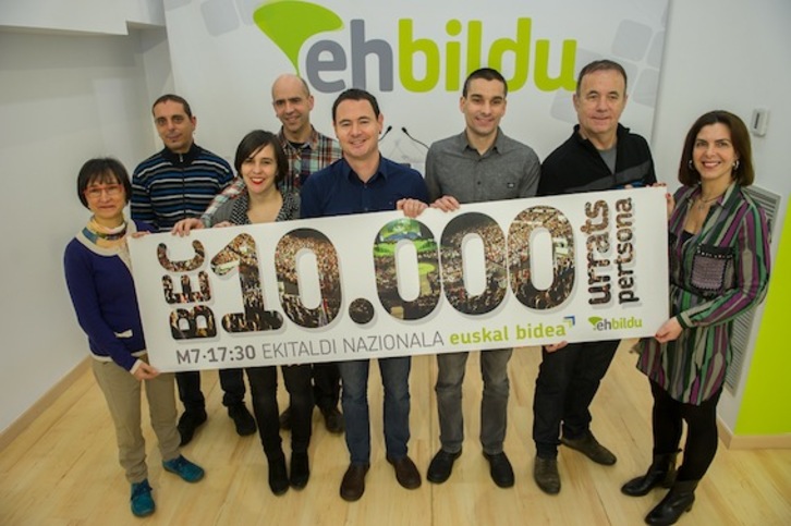 Representantes de EH Bildu han comparecido en Gasteiz.  (Juanan RUIZ/ARGAZKI PRESS)
