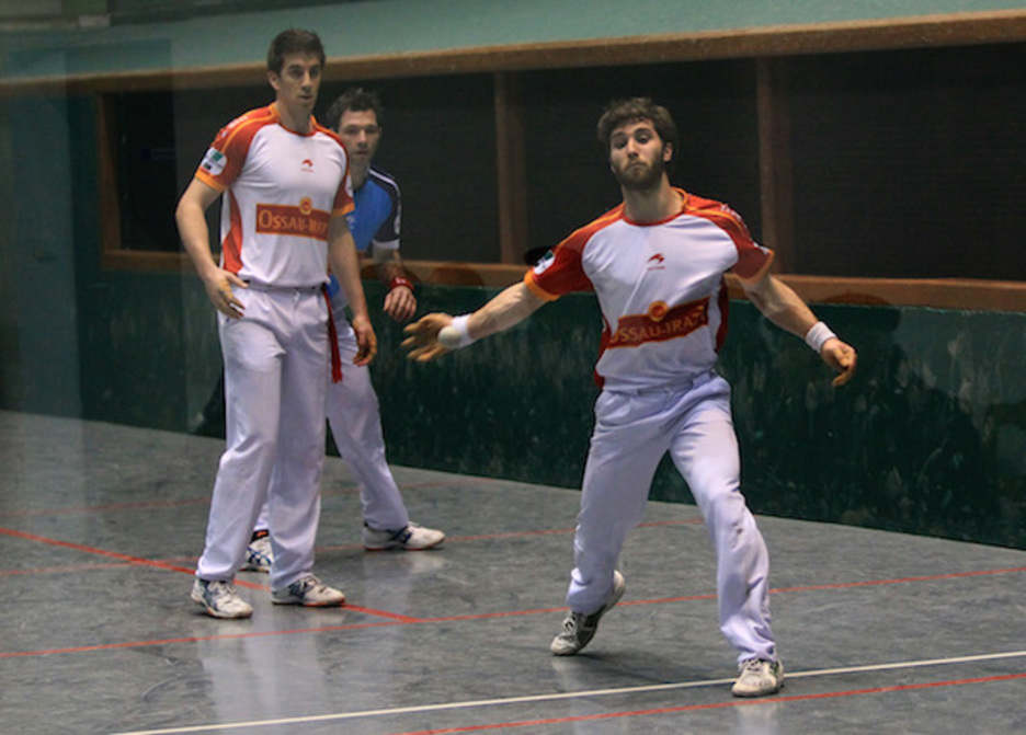 Peio Goicoechea et Mickaël Palomes (en rouge) sont qualifiés pour les demi-finales - © Bob Edme