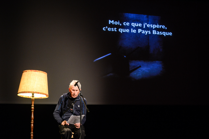 Senperen gaur arratsaldean antolatu duten ekitaldiko une bat / ISABELLE MIQUELESTORENA