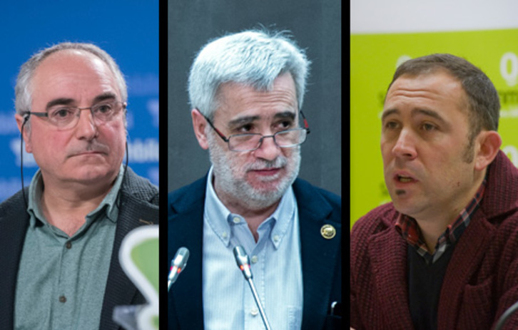 Xabier Olano, Juan Carlos Cano y Denis Itxaso. (ARGAZKI PRESS)