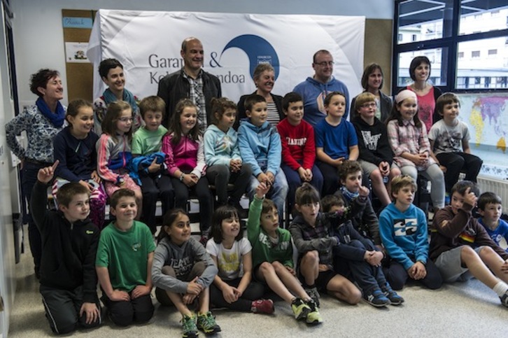 Udalbiltza eta Ikastolen Elkartearen arteko hitzarmena sinatzeko ekitaldia, Oiartzunen. (Jagoba MANTEROLA/ARGAZKI PRESS)