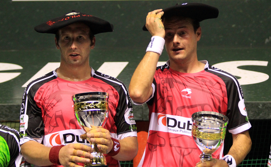 Thierry Harismendy (à gauche) et Philippe Bielle ont remporté le tournoi Haitz Pean d’Anglet