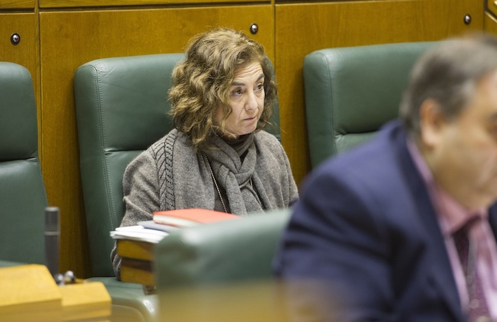 Cristina Uriarte, durante otra sesión en la Cámara de Gasteiz. (Raul BOGAJO / ARGAZKI PRESS)