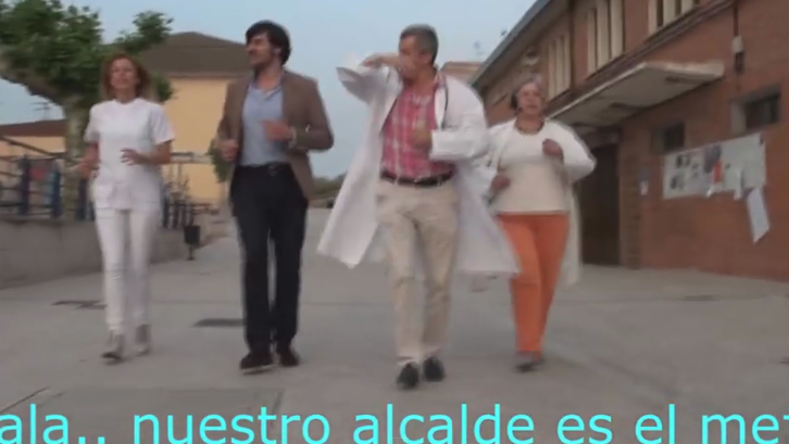 Captura del vídeo protagonizado por Rubén Nieto, candidato del PP de Oion.