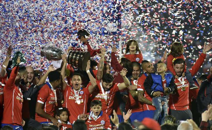 Chile. campeón Copa América. (Nelson ALMEIDA / AFP)