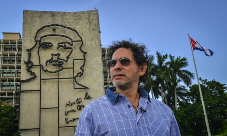 Pastor Alape, uno de los líderes de las FARC en La Habana. (Adalberto ROQUE / AFP)