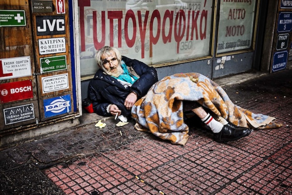 La tasa de población en riesgo de pobreza y exclusión se sitúa en Grecia en el 35,7% (datos oficiales de 2013). (JUAN TEIXEIRA)