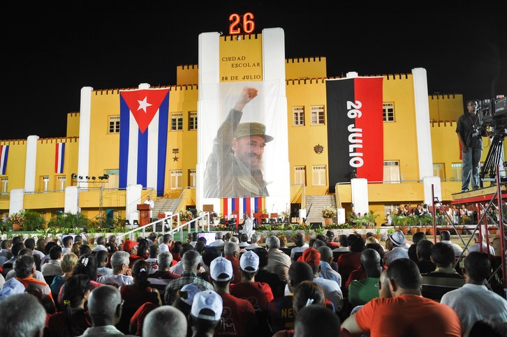 Acto celebrado en Santiago de Cuba. (Yamil LAGE / AFP)