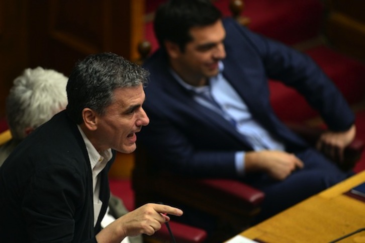 El ministro griego de Finanzas, Euclides Tsakalotos. (Louisa GOULIAMAKI/AFP PHOTO)