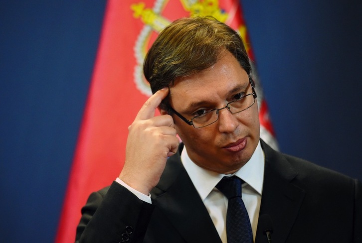 El primer ministro serbio,  Aleksandar Vucic. (Attila KISBENEDEK / AFP)