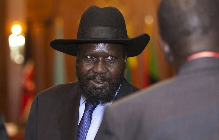El presidente de Sudan del Sur, Salva Kiir. (Zacharias ABUBEKER / AFP)
