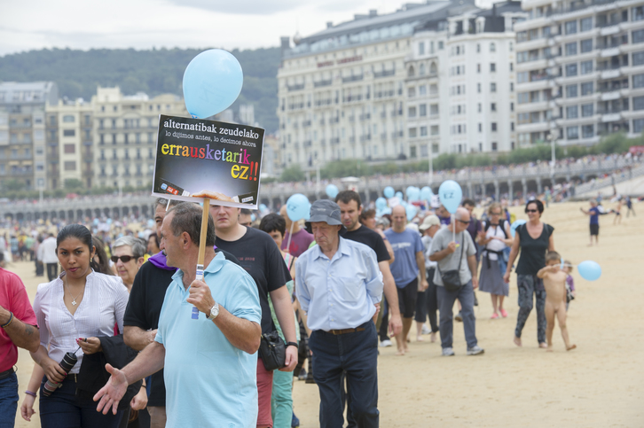 Movilización contra la incineradora. (Gorka RUBIO / ARGAZKI PRESS)